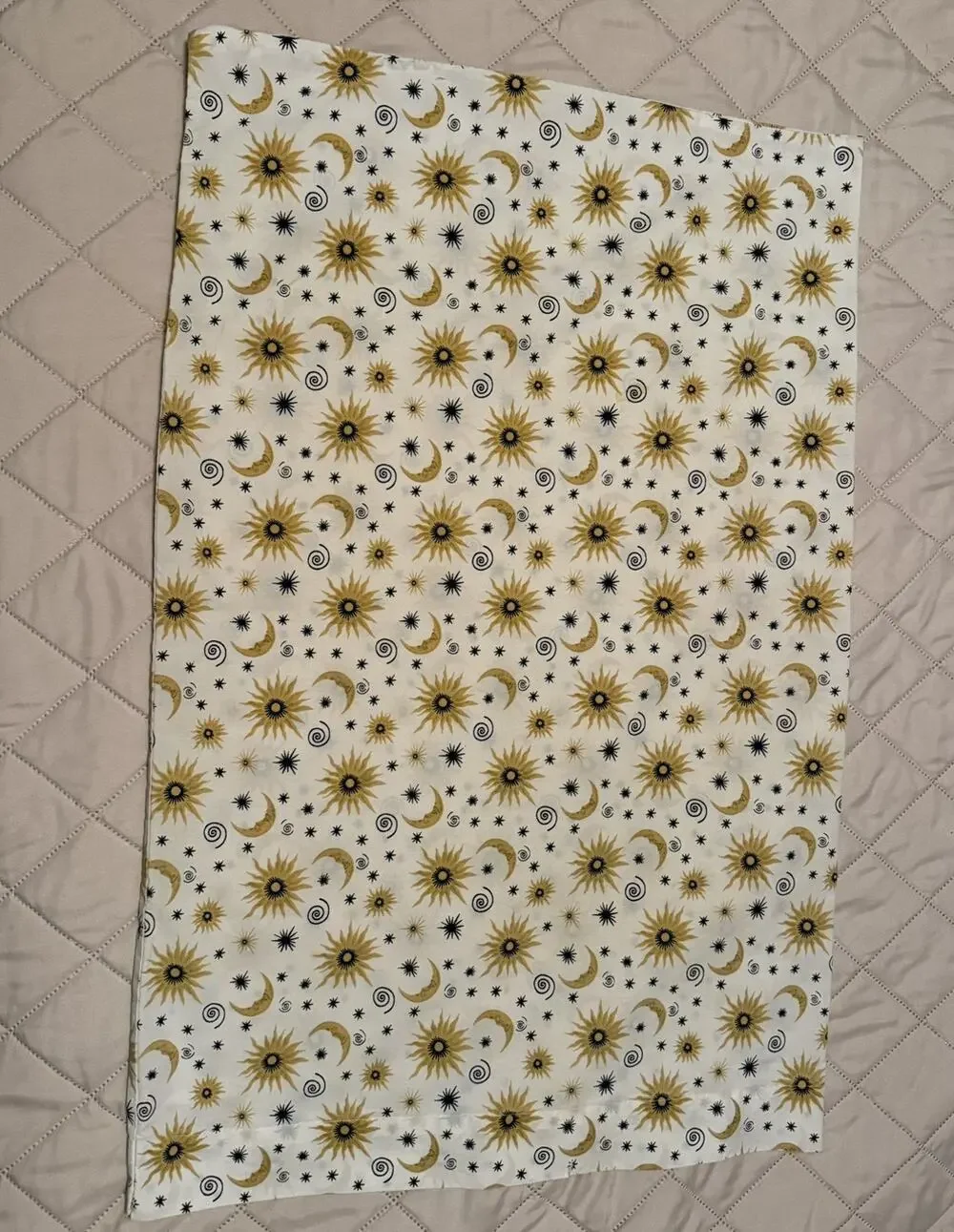 Celestial 28.5x19 Stars Moon Pillow Case VTG 90s Maywin Made in Mexico